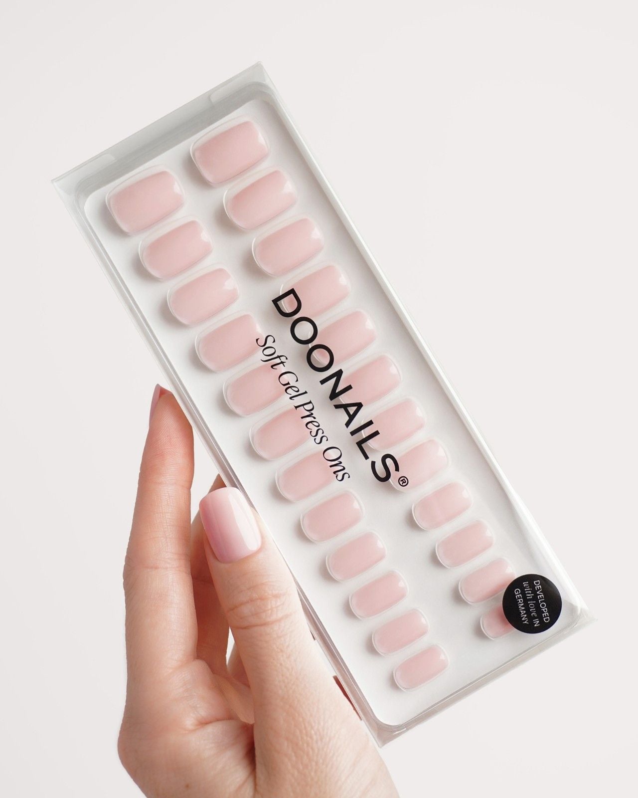 Press Ons in Soft Gel Ballerina Quadrate Corte