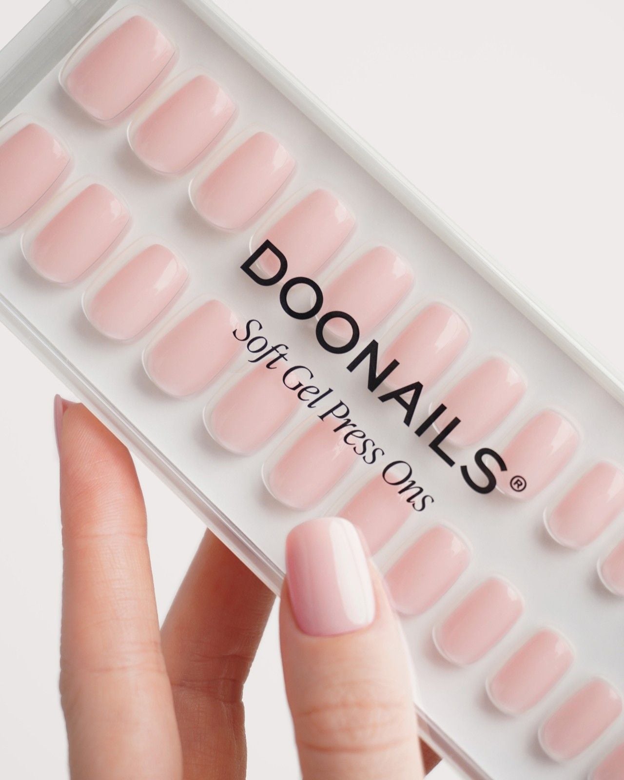 Press Ons in Soft Gel Ballerina Quadrate Corte