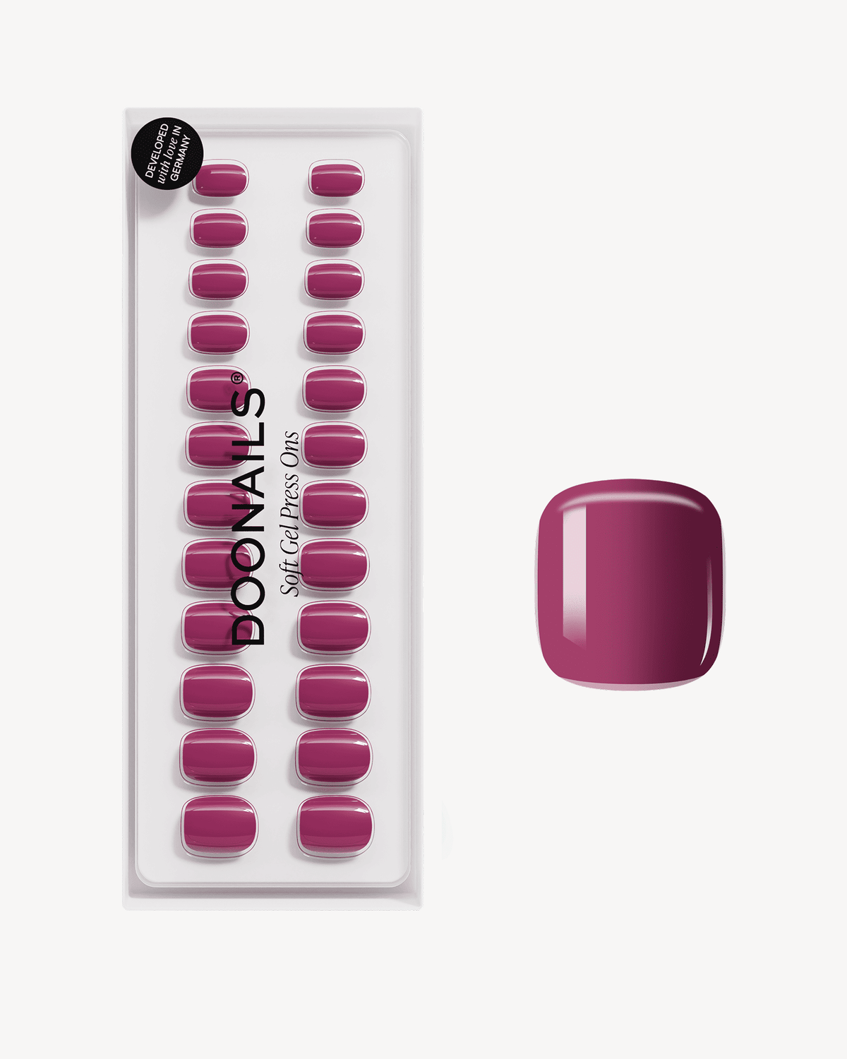 Bubblegum Ultra Corte Quadrate Press Ons in Soft Gel