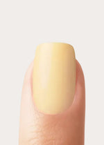 Butter Yellow Corte Quadrate Press Ons in Soft Gel