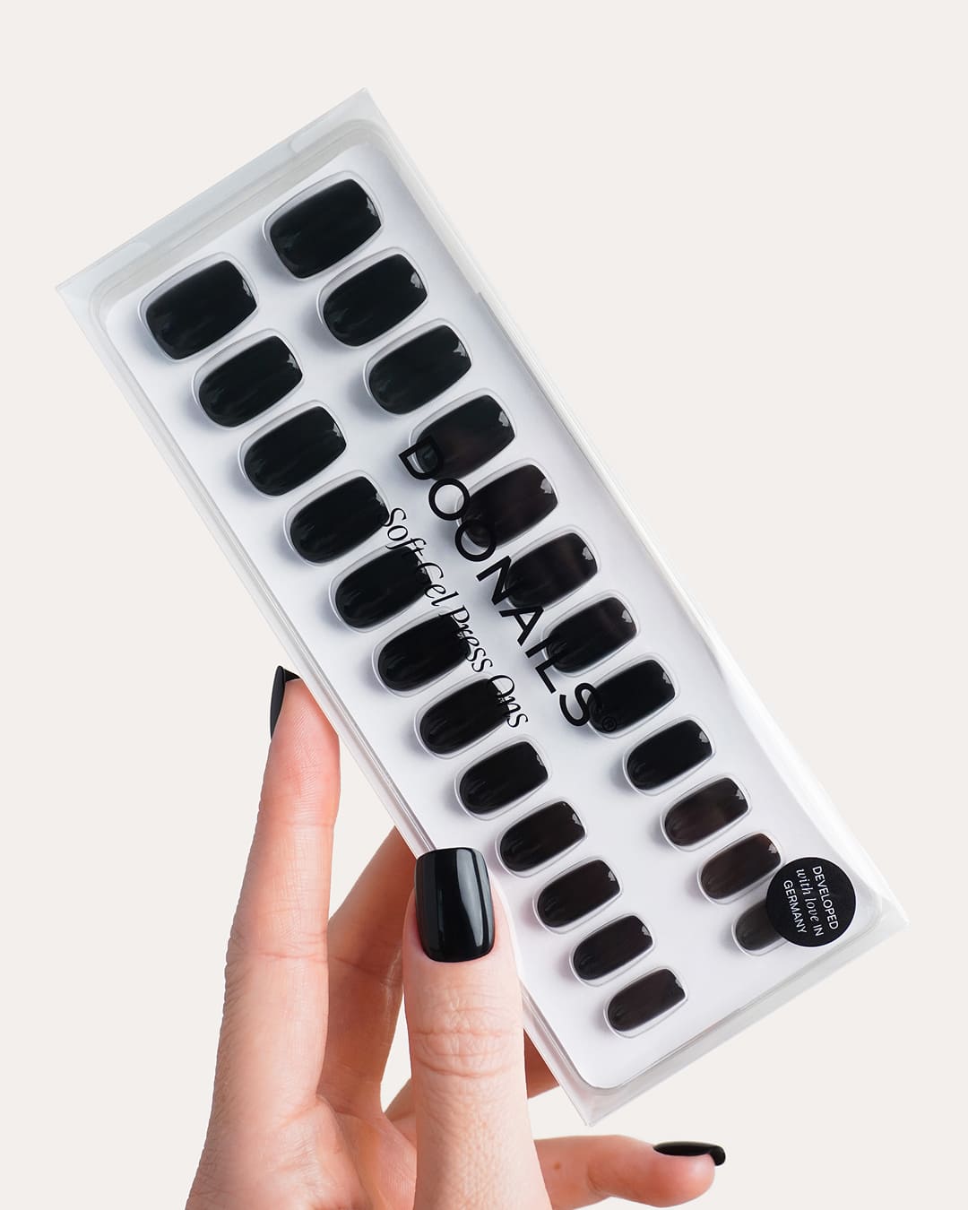 Dark Dream Corte Quadrate Press Ons in Soft Gel