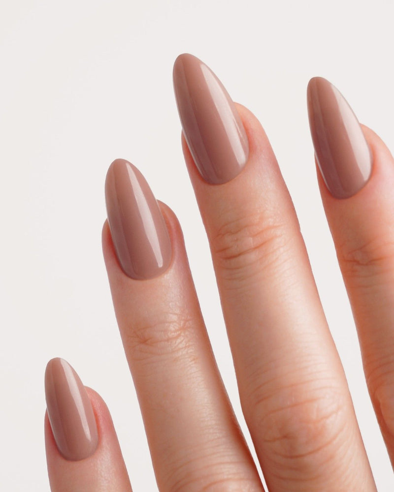 Press Ons in Soft Gel Espresso Mandorla Medi - Doonails Italy