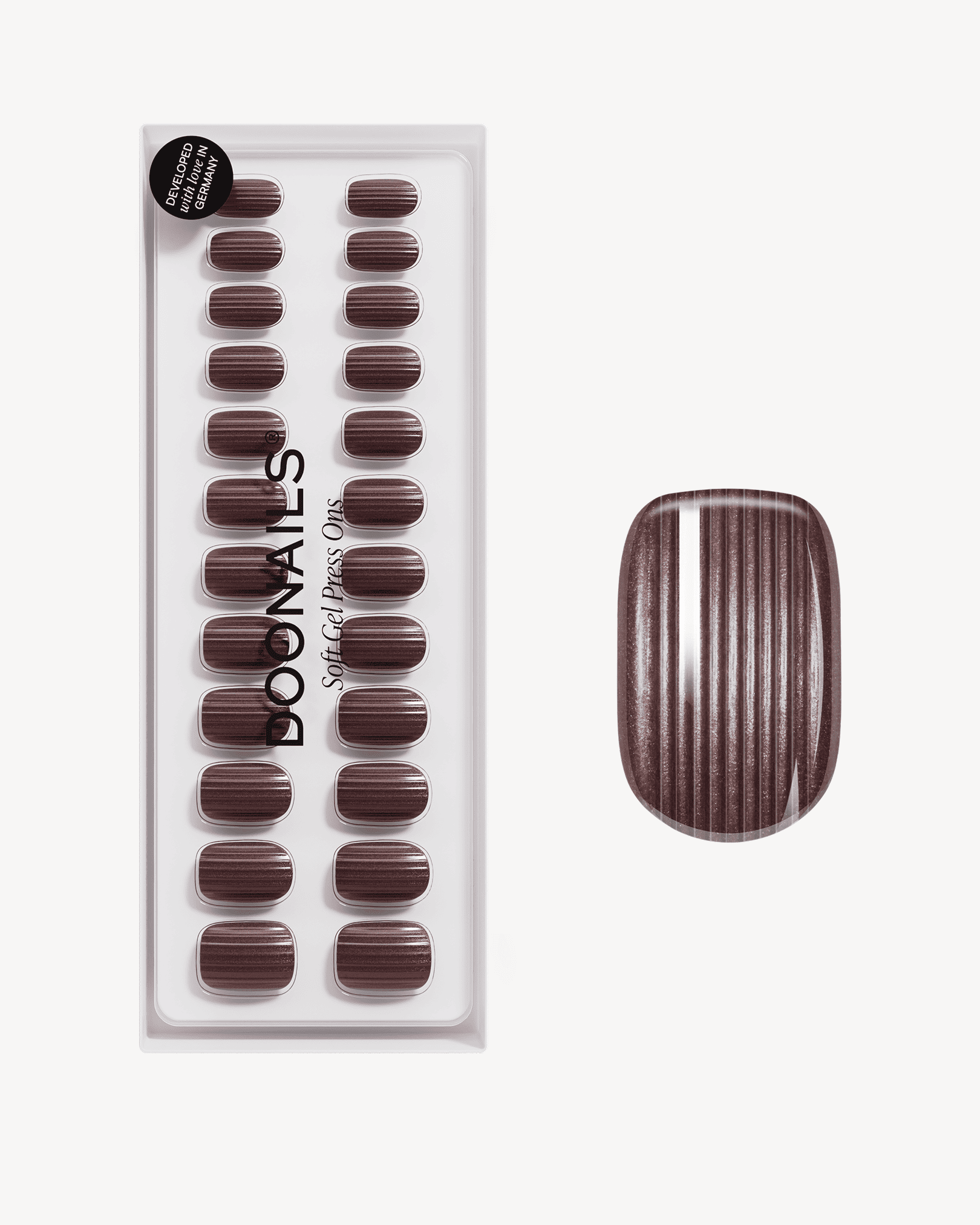 Espresso Martini Corte Quadrate Press Ons in Soft Gel