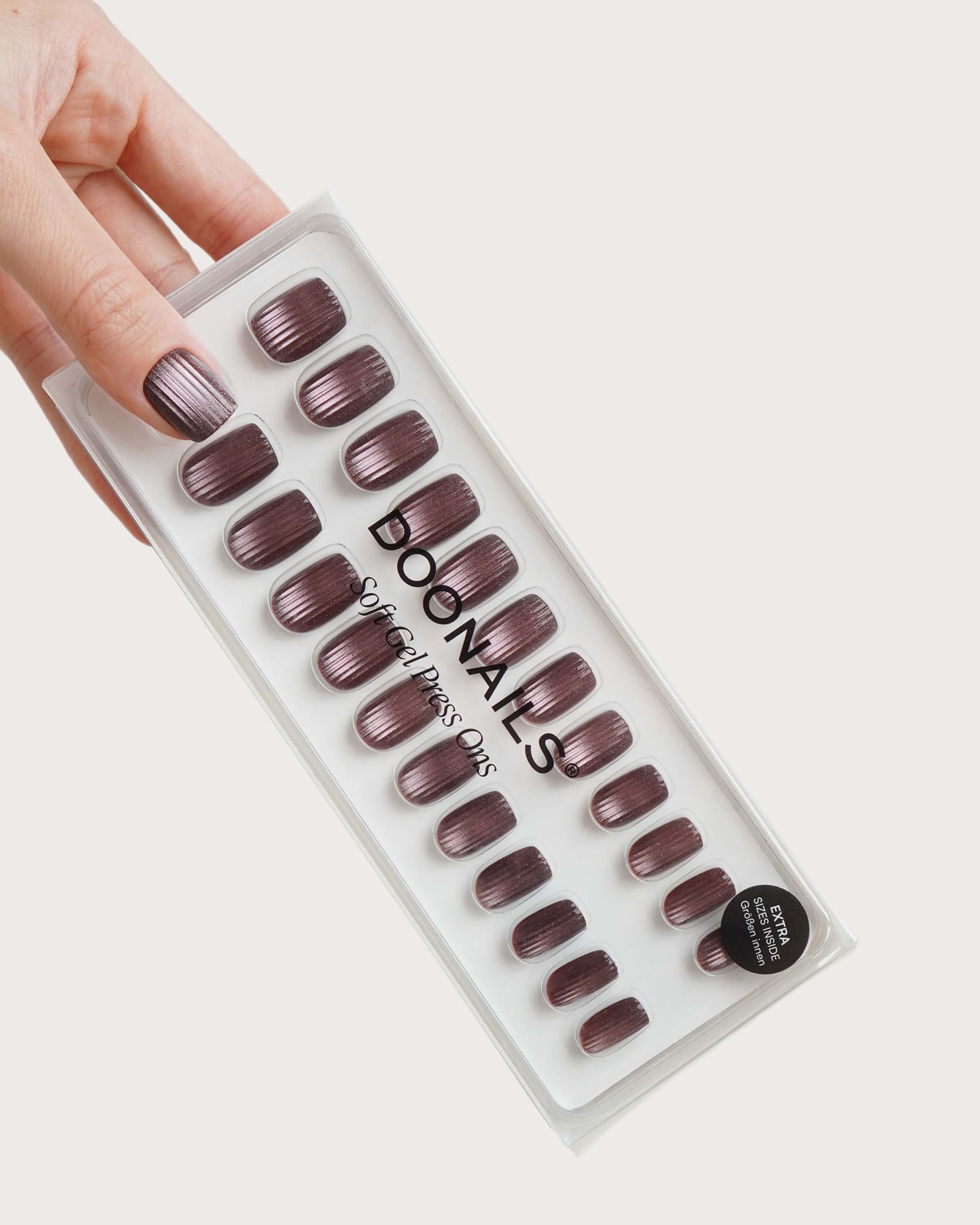 Espresso Martini Corte Quadrate Press Ons in Soft Gel
