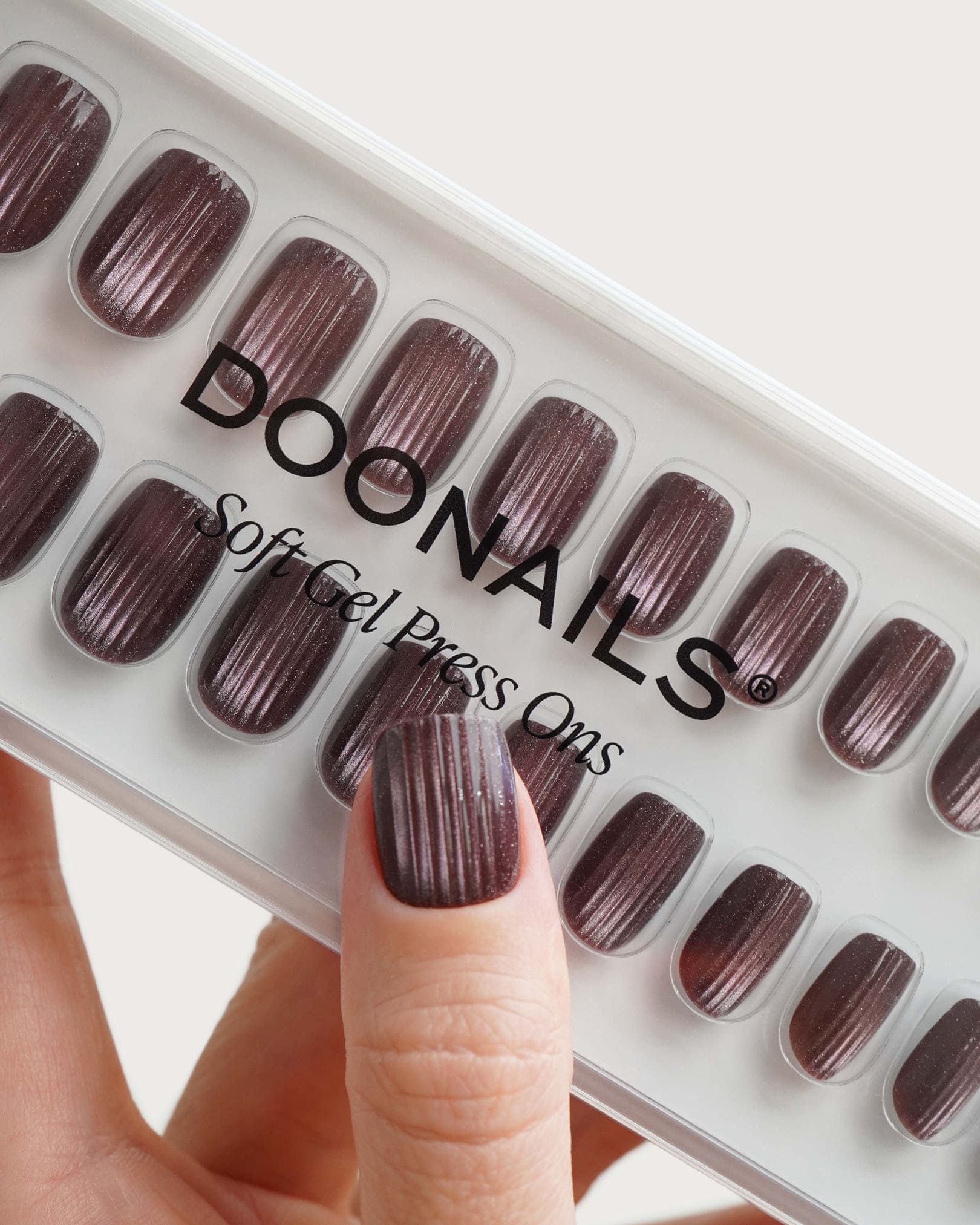 Espresso Martini Corte Quadrate Press Ons in Soft Gel