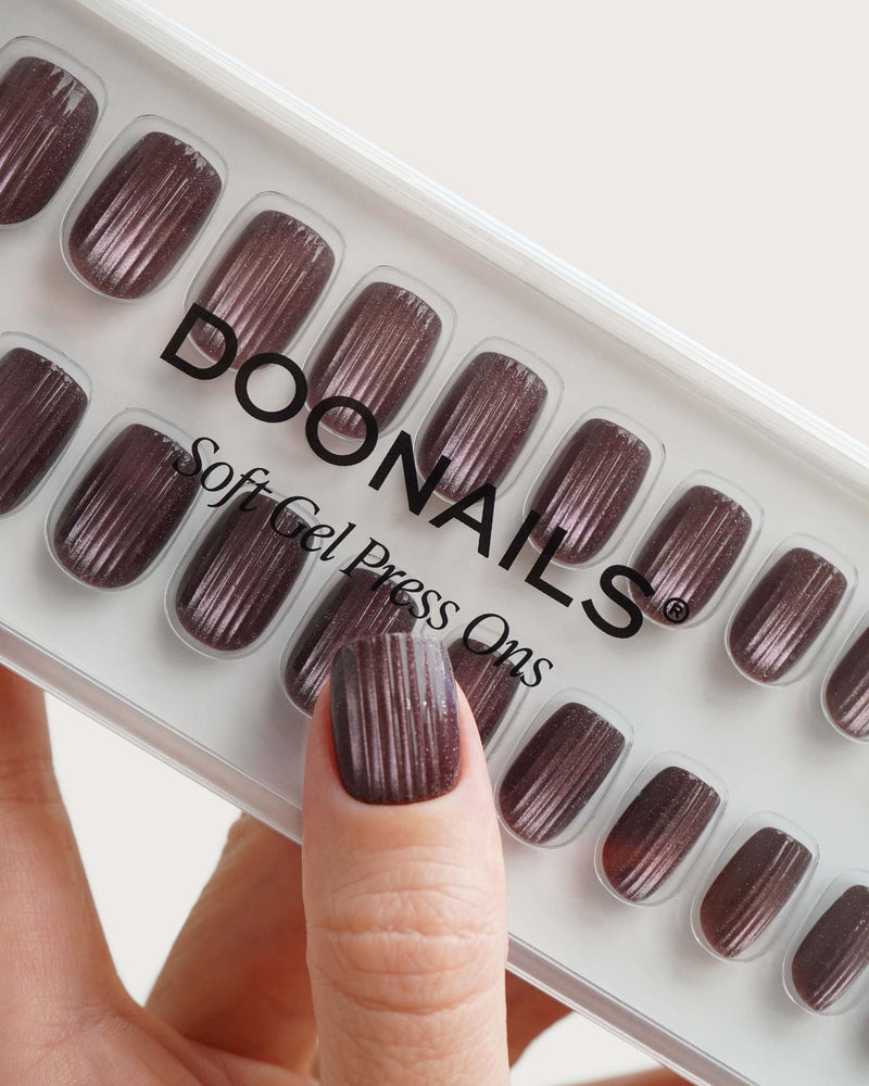 Espresso Martini Corte Quadrate Press Ons in Soft Gel