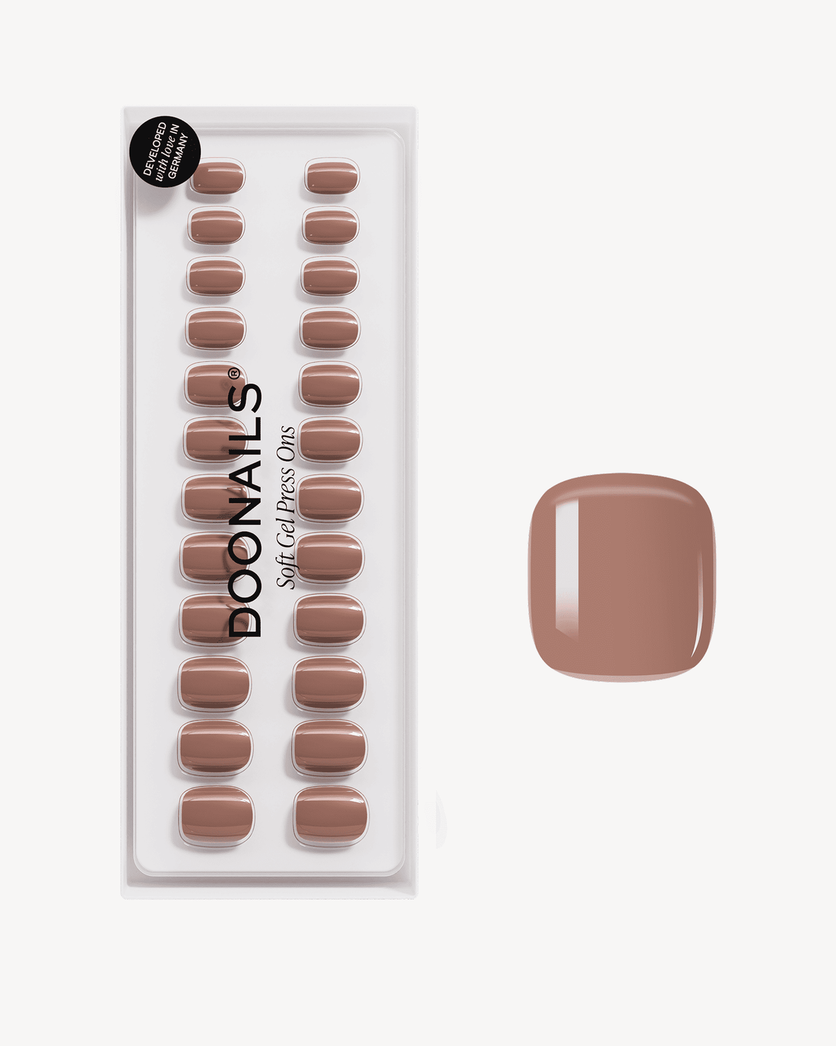 Espresso Ultra Corte Quadrate Press Ons in Soft Gel