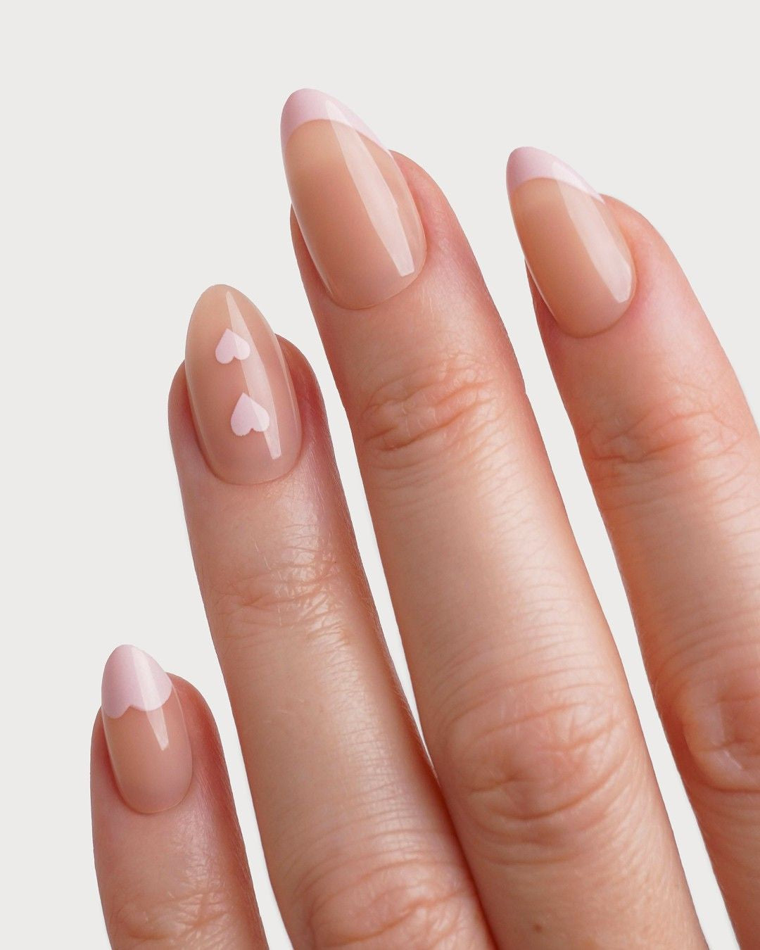 Flirty French Corte Mandorla Press Ons in Soft Gel