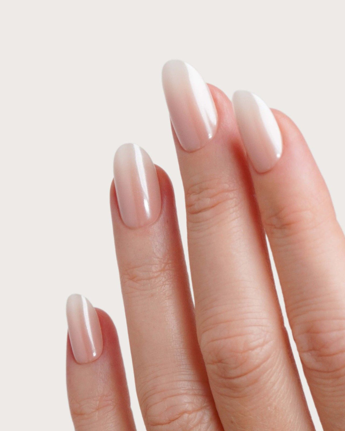 Glazed Babyboomer Medie Rotonde Press Ons in Soft Gel