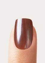 Glazed Chocolate Corte Quadrate Press Ons in Soft Gel