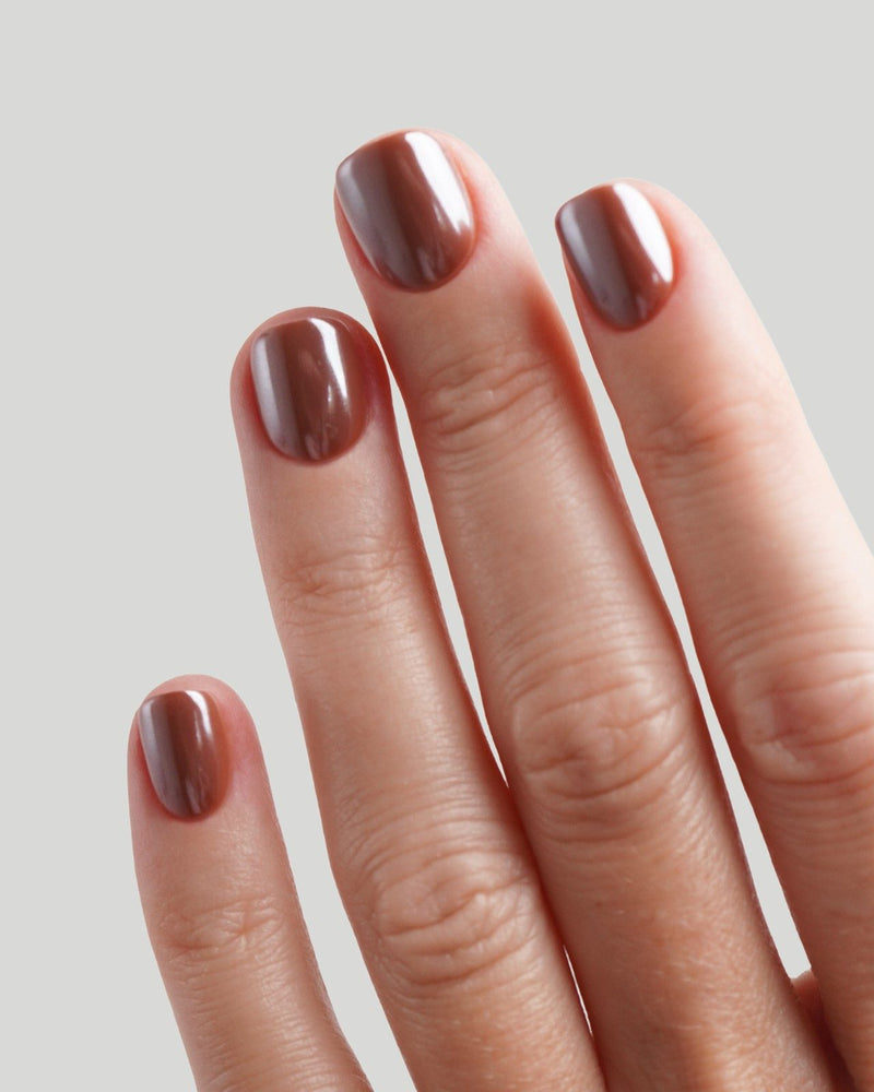 Glazed Chocolate Ultra Corte Quadrate Press Ons in Soft Gel