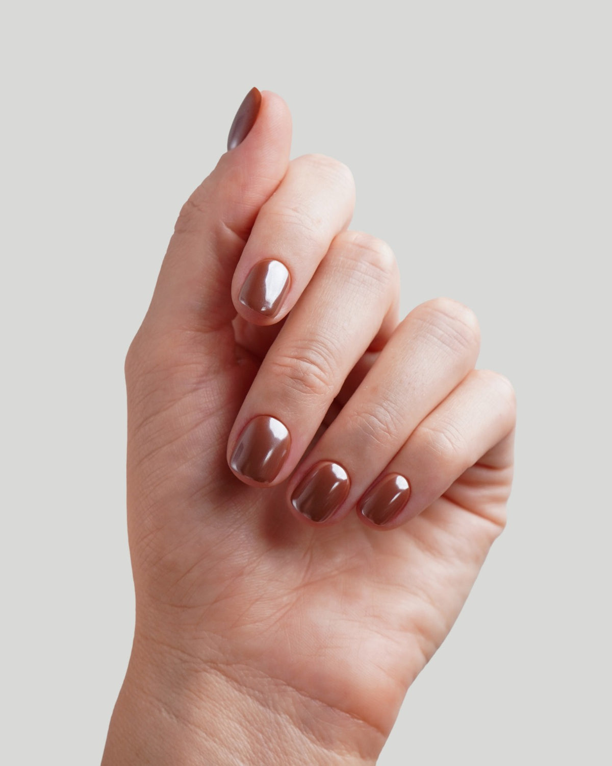 Glazed Chocolate Ultra Corte Quadrate Press Ons in Soft Gel