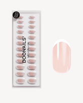 Glazed French Medie Rotonde Press Ons in Soft Geldoonails