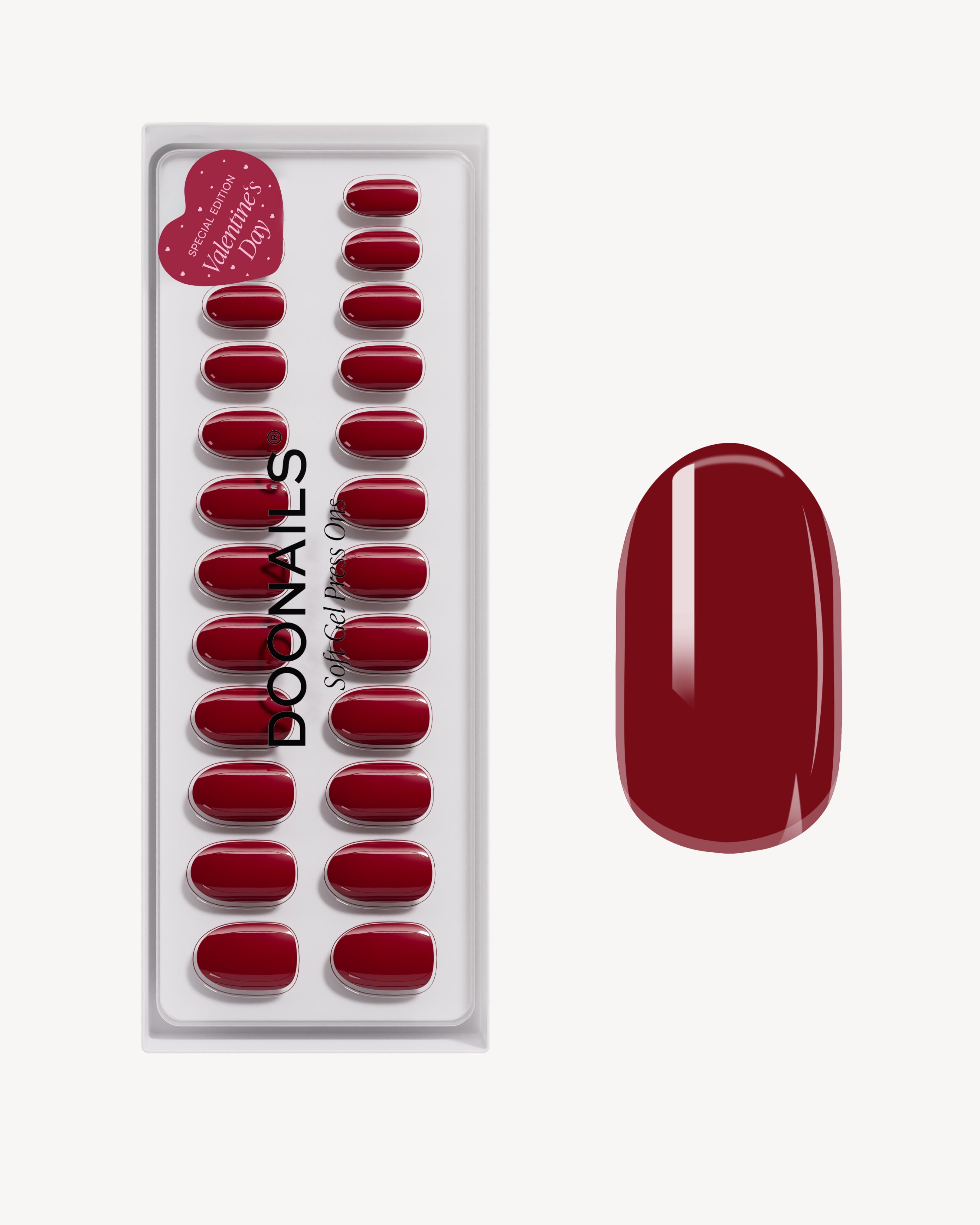 Heartbreaker Medie Rotonde Press Ons in Soft Gel