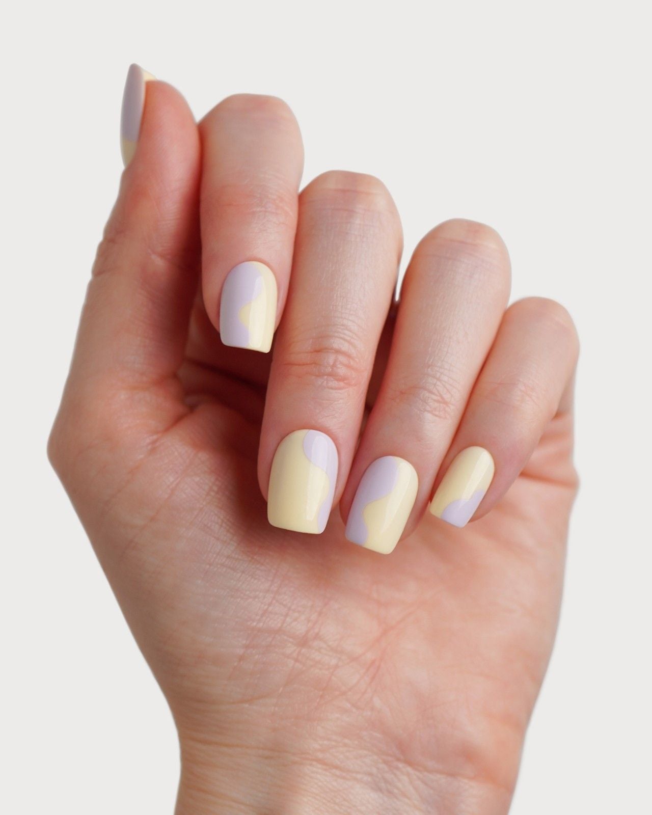 Edizione Limitata Pastel Pop Corte Quadrate Press Ons in Soft Gel