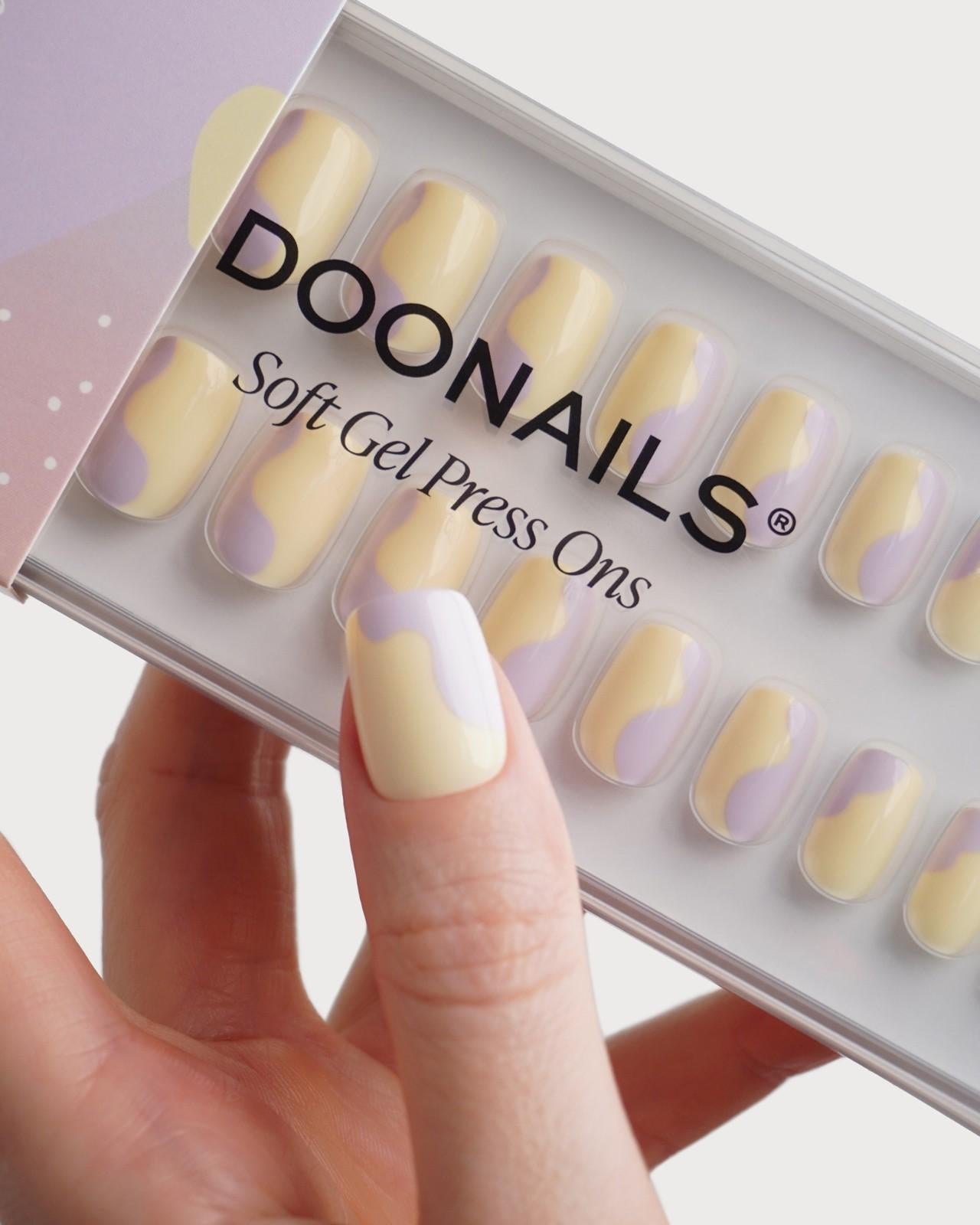 Edizione Limitata Pastel Pop Corte Quadrate Press Ons in Soft Gel