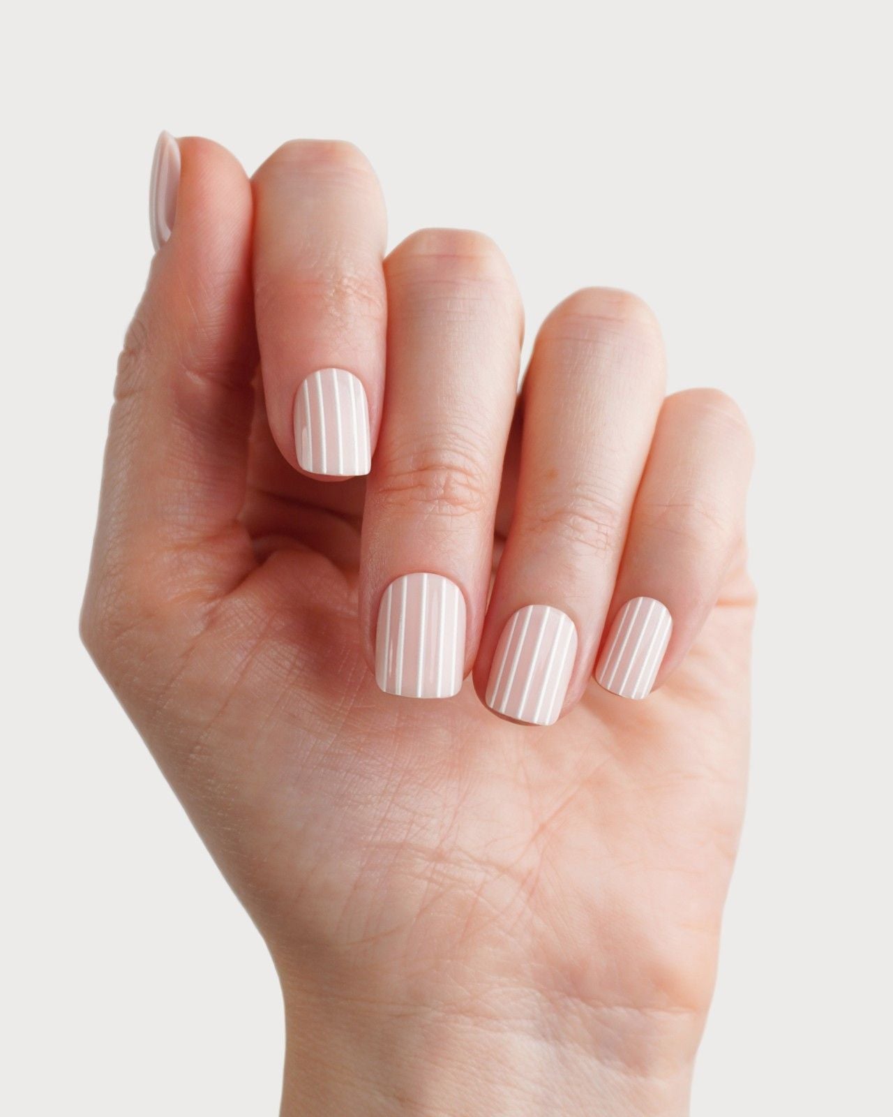 Edizione Limitata Strawberry Stripes Extra Corte Quadrate Press Ons in Soft Gel