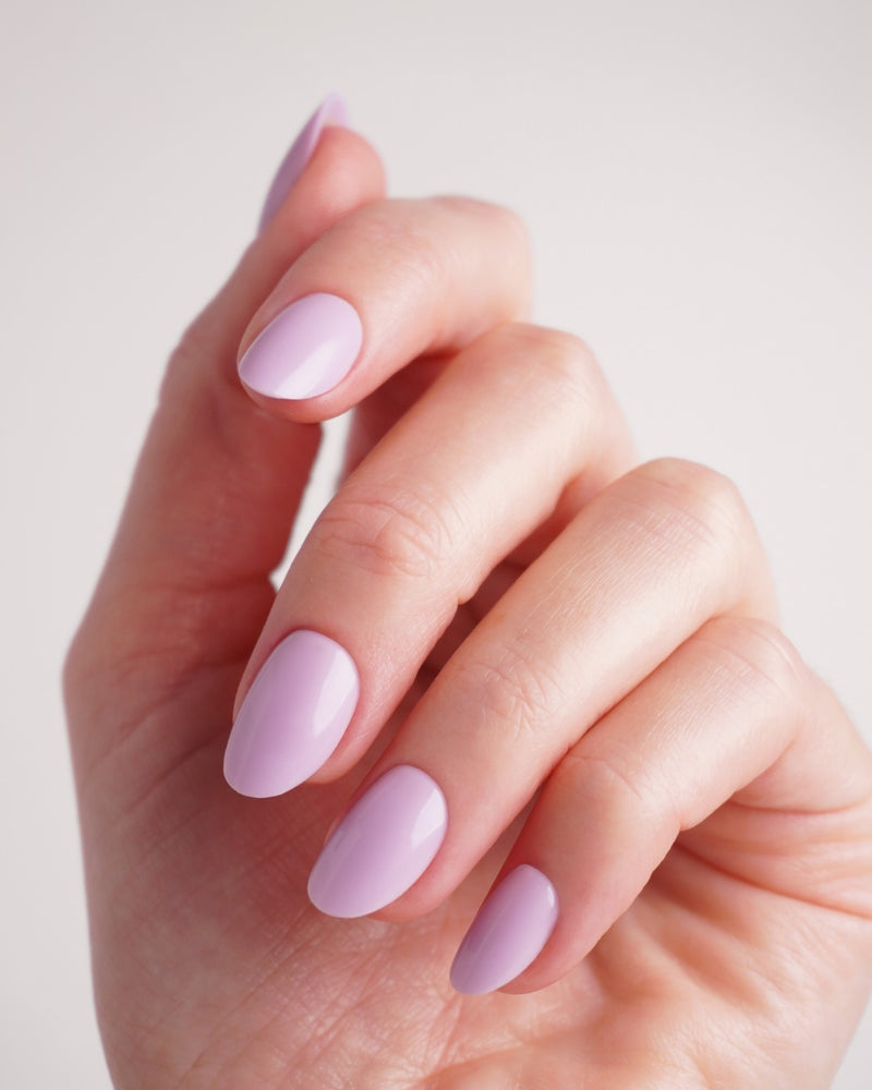 Press Ons in Soft Gel Lavender Mist Rotonde Medie - Doonails Italy