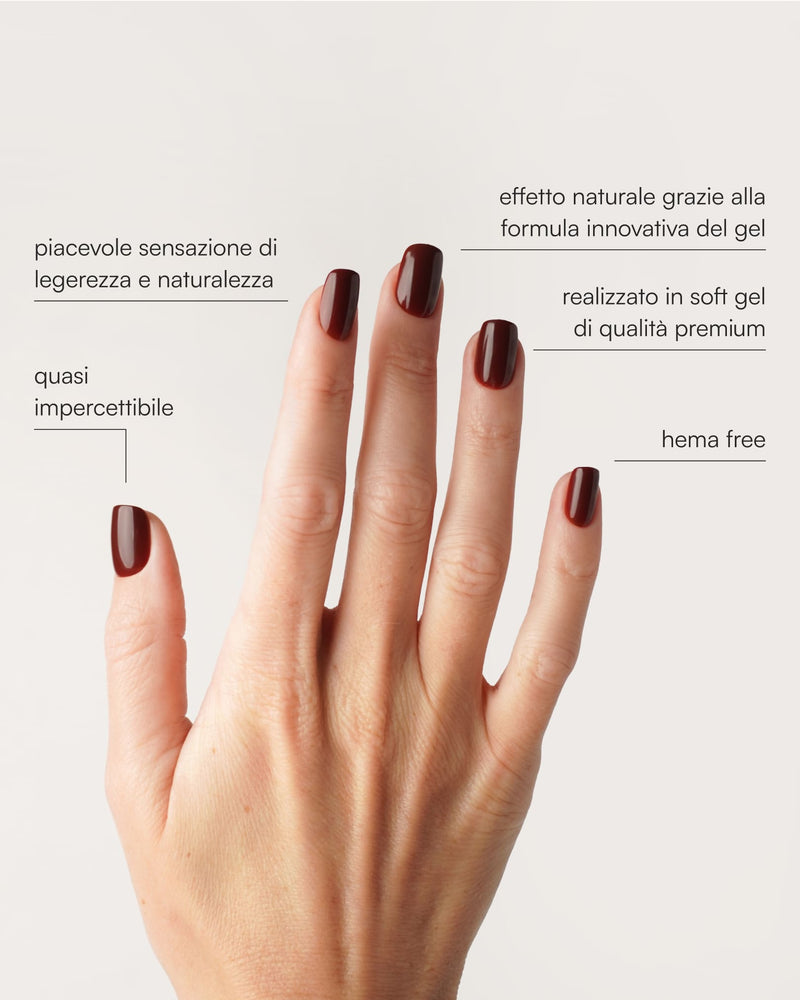 Press Ons in Soft Gel Love Paris Quadrate Corte - Doonails Italy