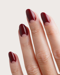 Mademoiselle Bordeaux Corte Rotonde Press Ons in Soft Gel