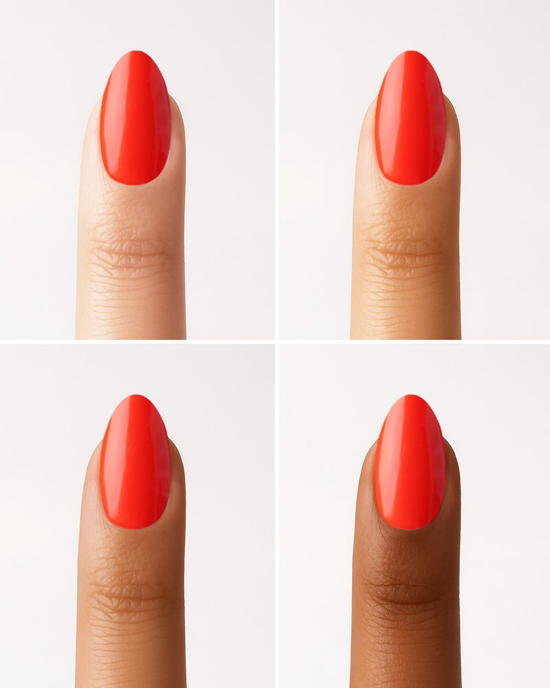 Press Ons in Soft Gel On Fire Mandorla Corte - Doonails Italy