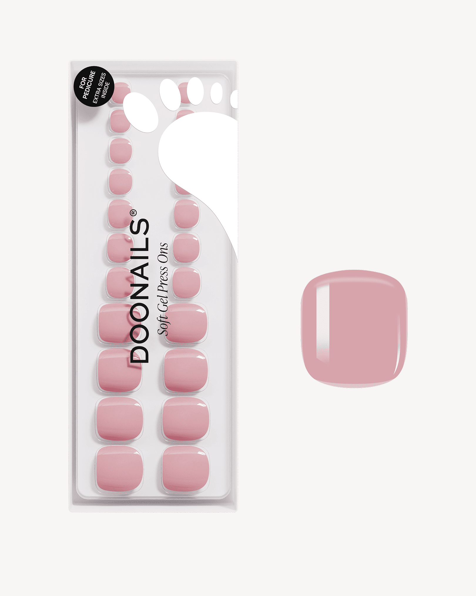 Valentine Crush Pedicure Press Ons in Soft Gel