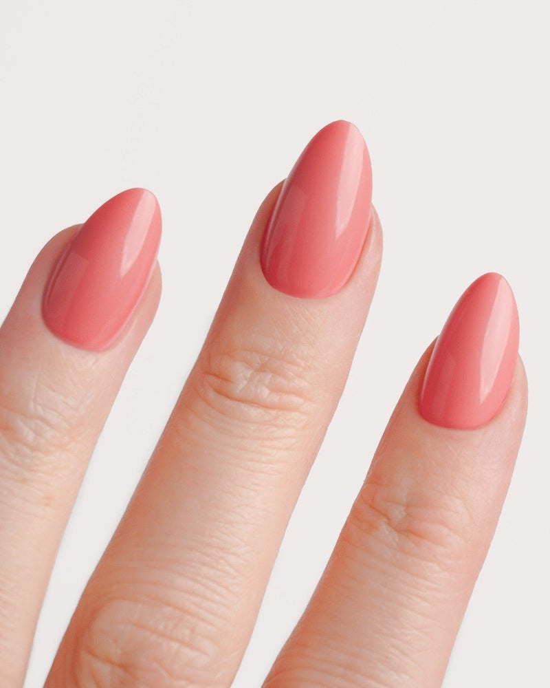 Press Ons in Soft Gel Peach Please Mandorla Corte - Doonails Italy