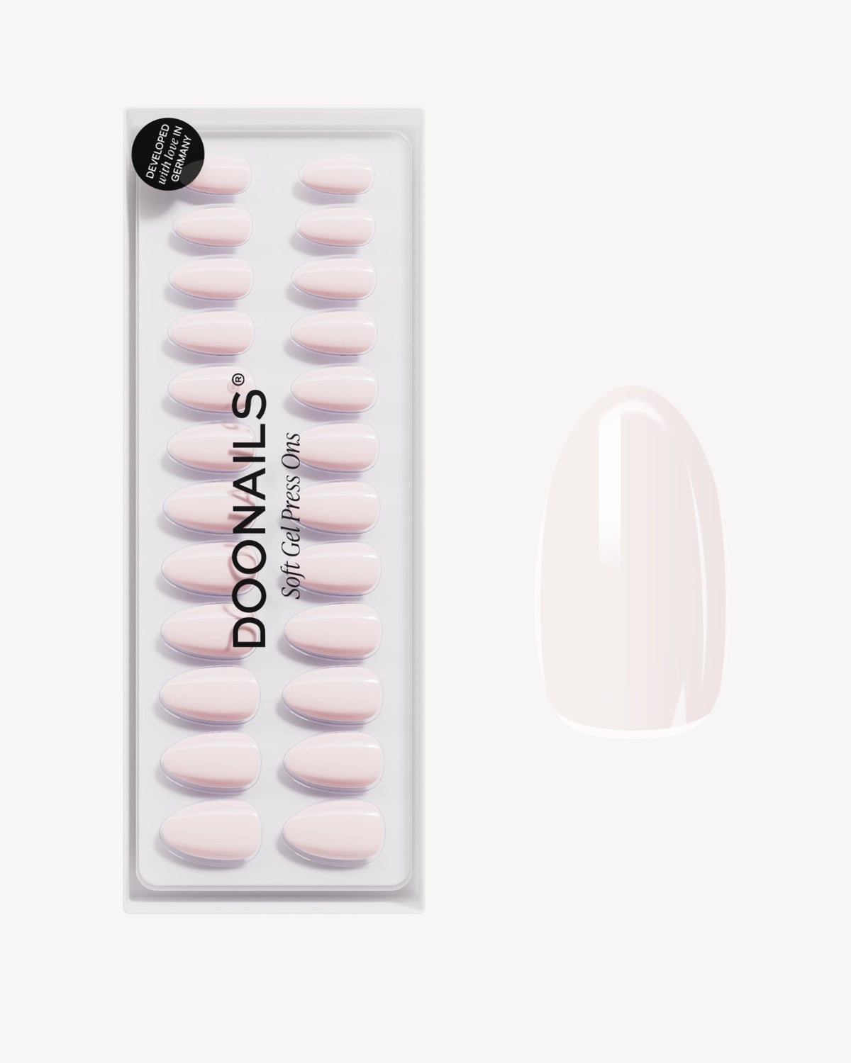 Press Ons in Soft Gel Pillow Talk Mandorla Corte - Doonails Italy