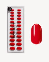 Rose Red Medie Rotonde Press Ons in Soft Geldoonails