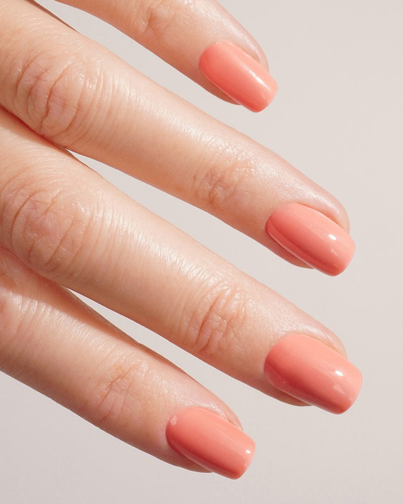 Press Ons in Soft Gel Peach Please Quadrate Corte - Doonails Italy