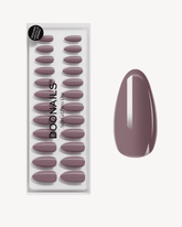 Silent Night Mauve Medie Mandorla Press Ons in Soft Geldoonails