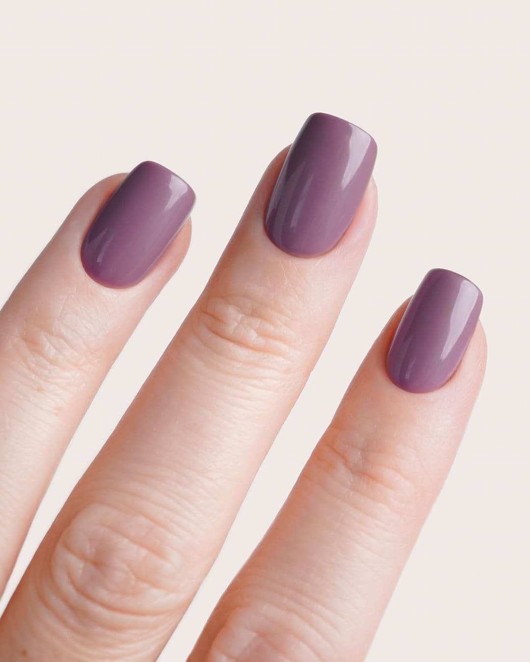 Soft Gel Press Ons Silent Night Mauve Short Square