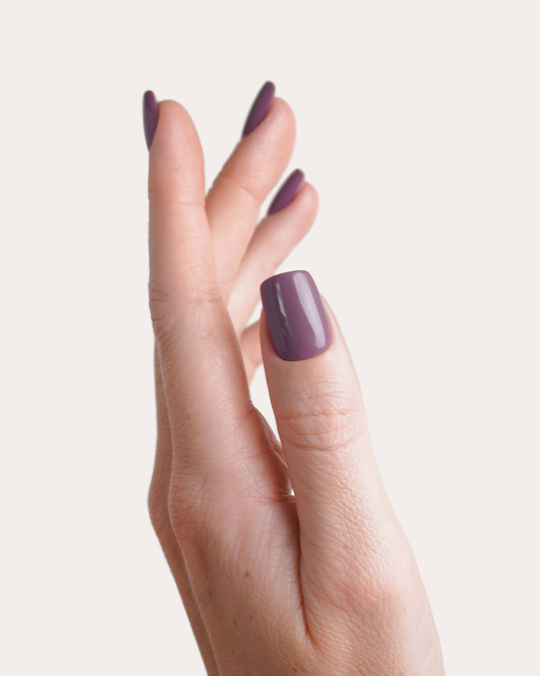 Soft Gel Press Ons Silent Night Mauve Short Square