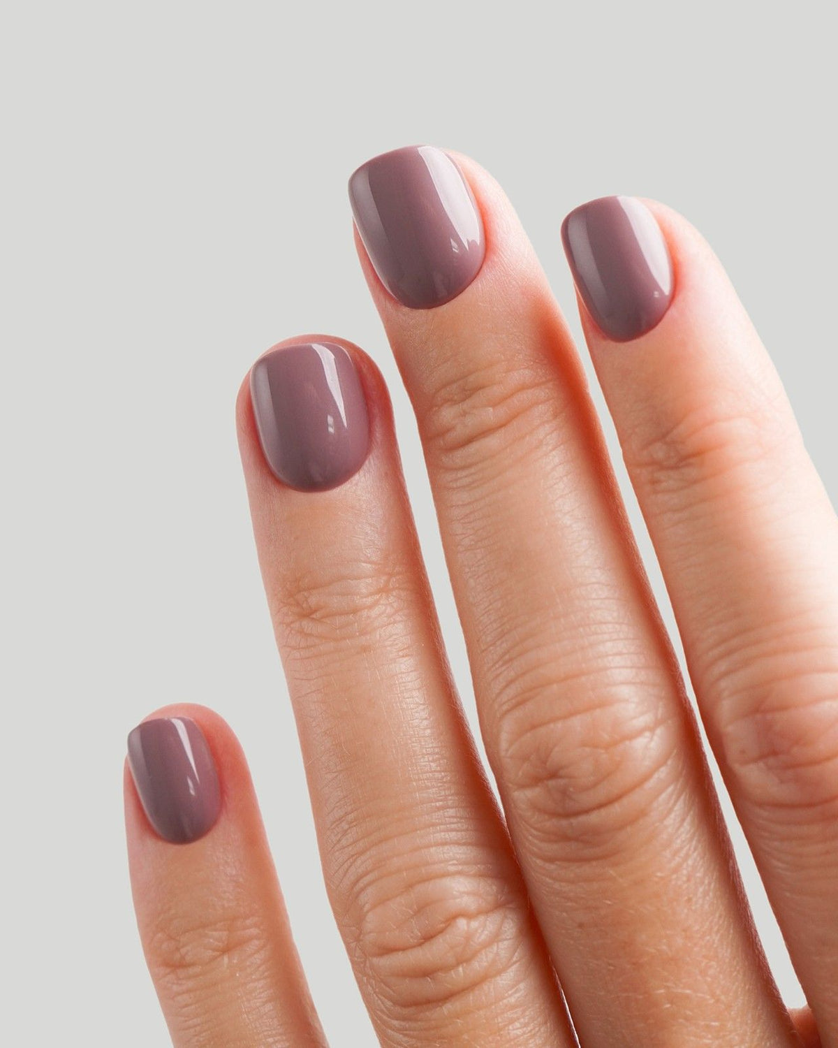 Silent Night Mauve Ultra Corte Quadrate Press Ons in Soft Gel
