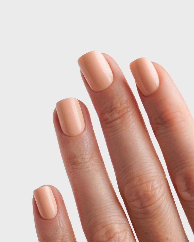 Soft Apricot Extra Corte Quadrate Press Ons in Soft Gel