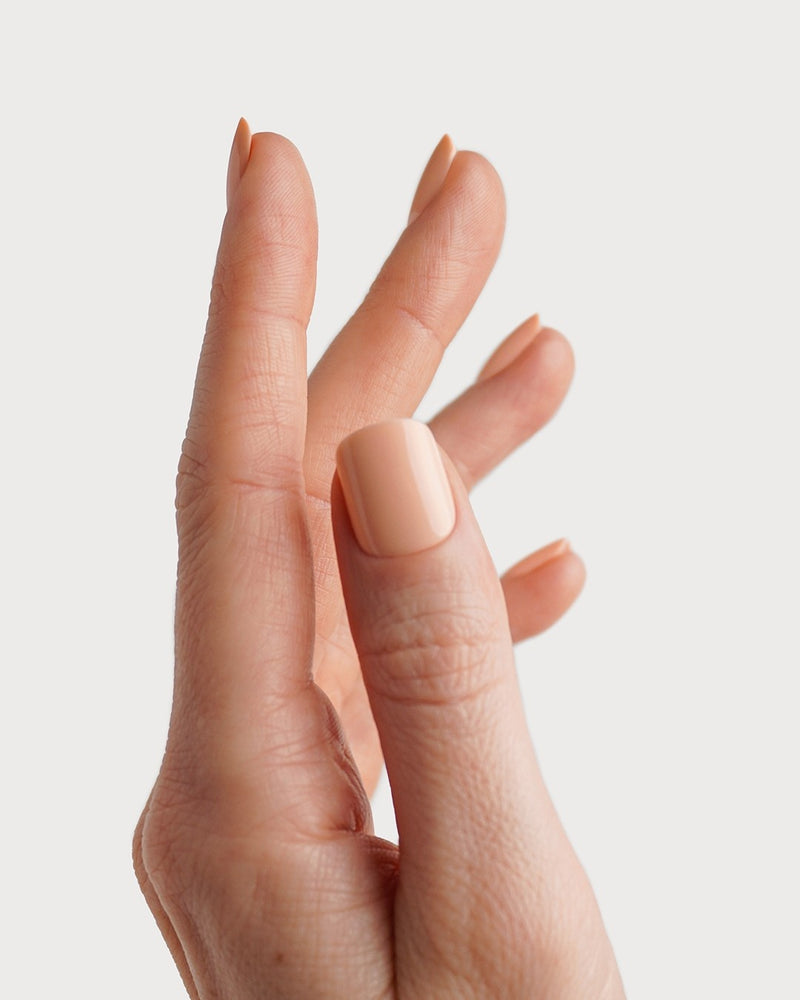 Soft Apricot Extra Corte Quadrate Press Ons in Soft Gel
