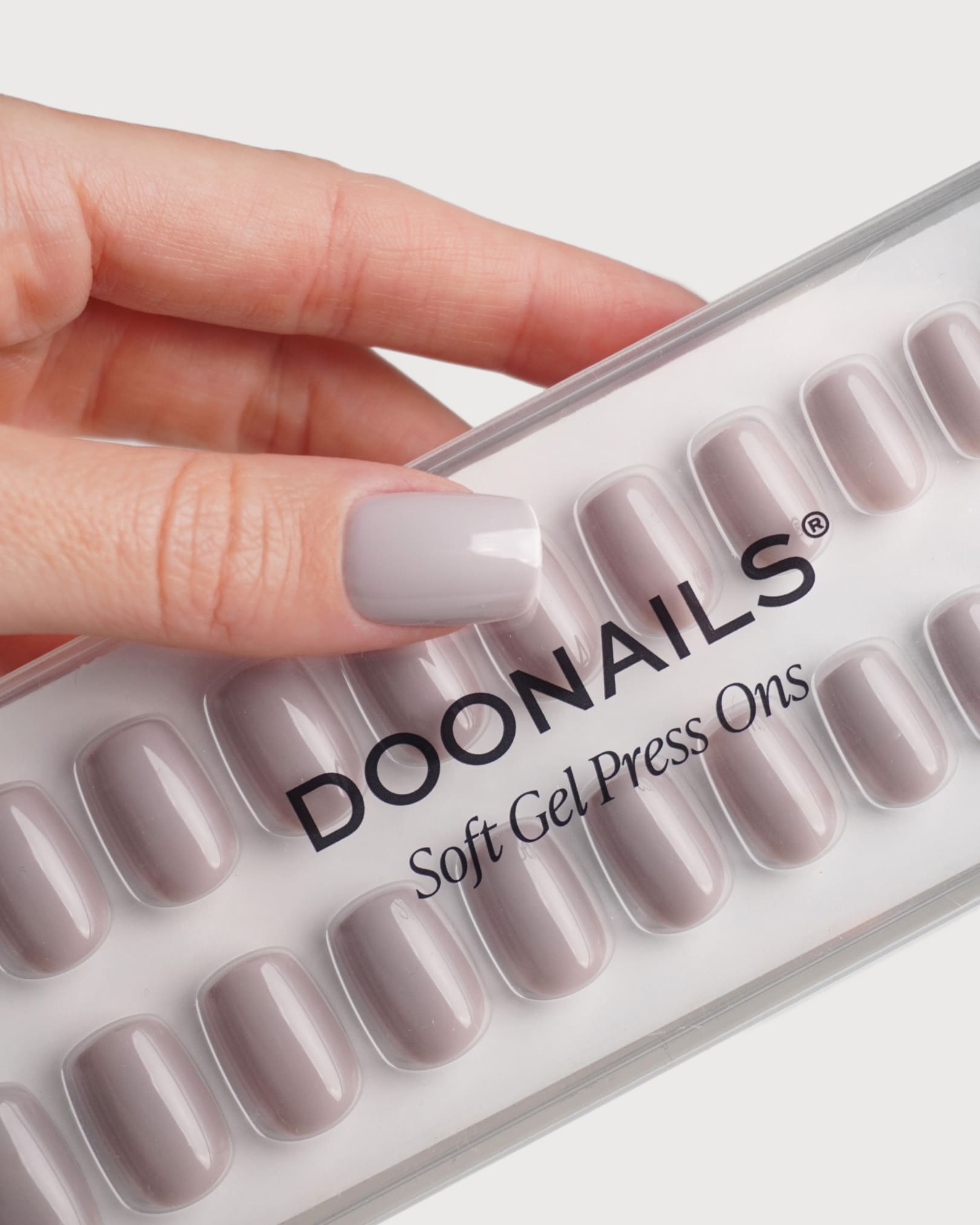 Press Ons in Soft Gel Stone Quadrate Corte - Doonails Italy