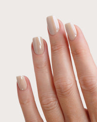 Toffee Corte Quadrate Press Ons in Soft Gel