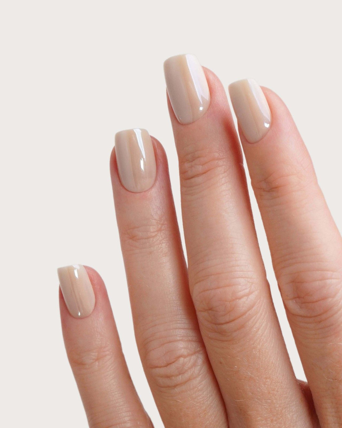 Toffee Corte Quadrate Press Ons in Soft Gel