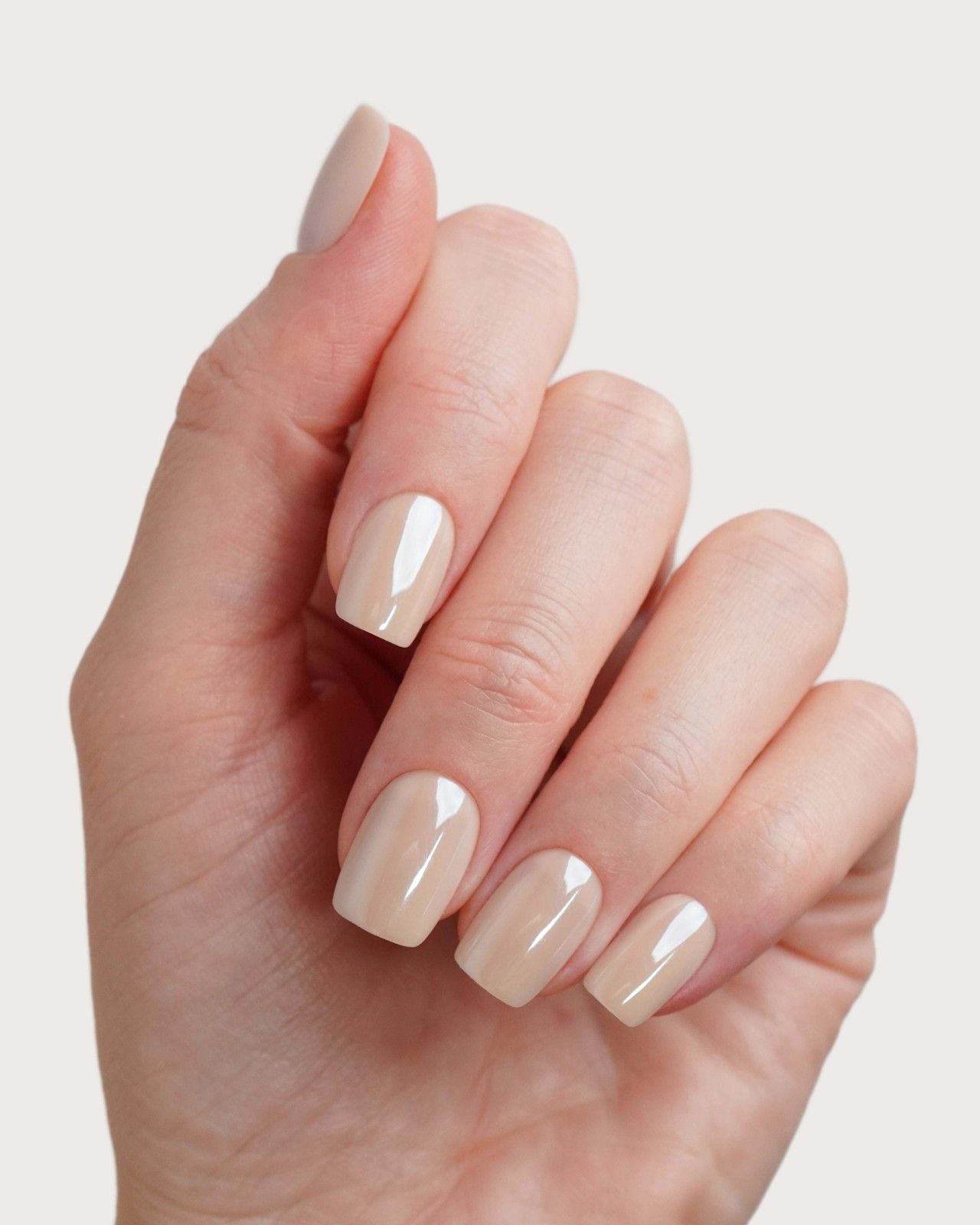 Toffee Corte Quadrate Press Ons in Soft Gel