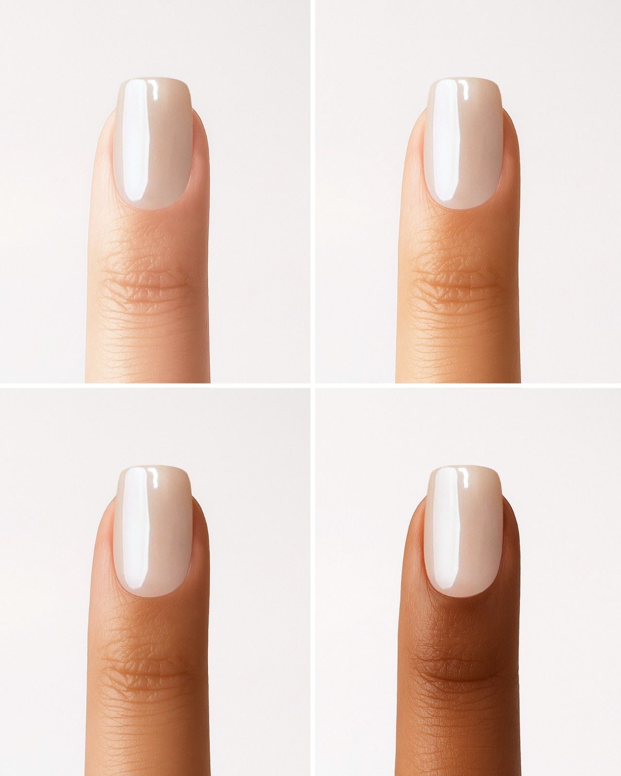 Toffee Corte Quadrate Press Ons in Soft Gel