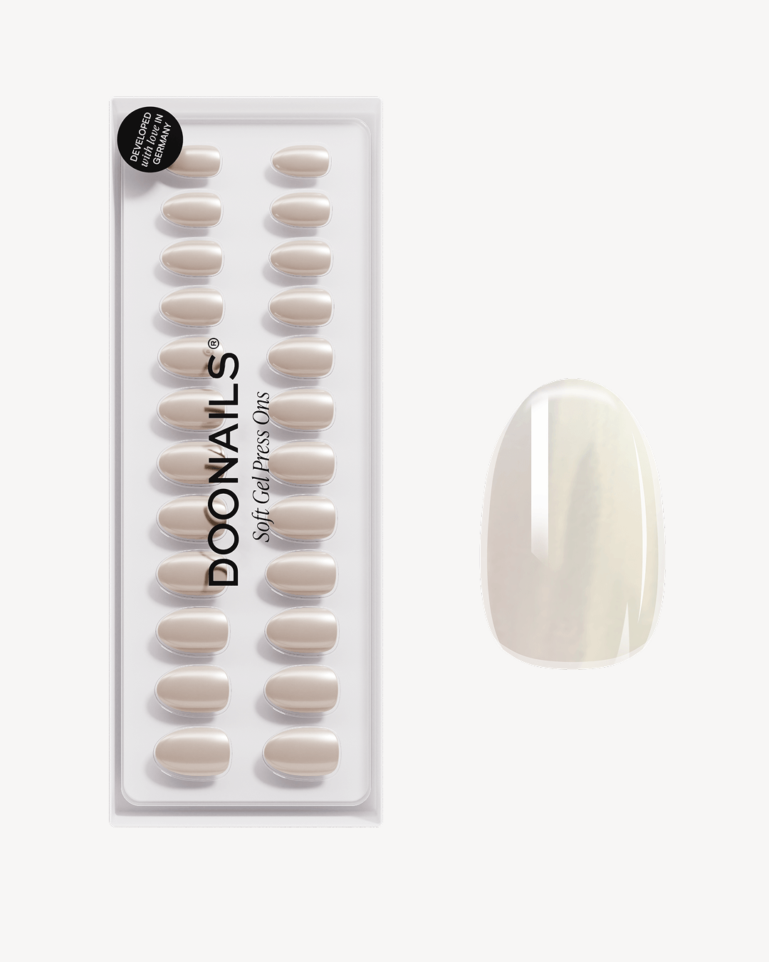 Toffee Corte Rotonde Press Ons in Soft Gel