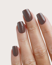 Truffle Corte Quadrate Press Ons in Soft Gel