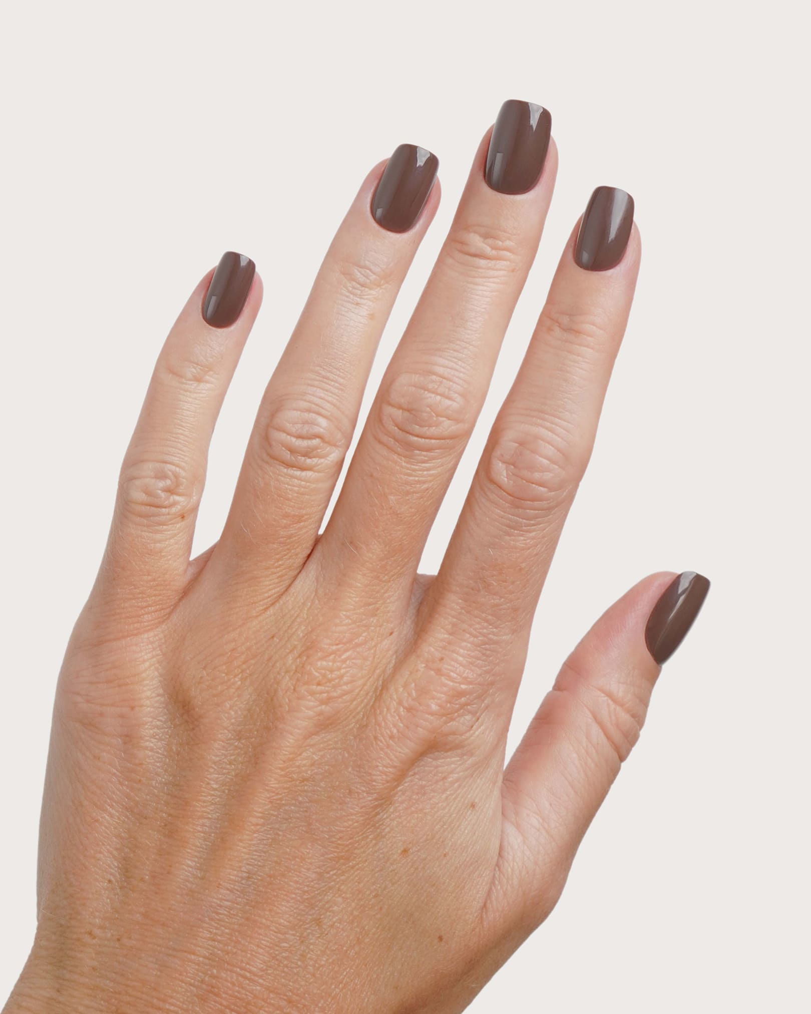 Truffle Corte Quadrate Press Ons in Soft Gel