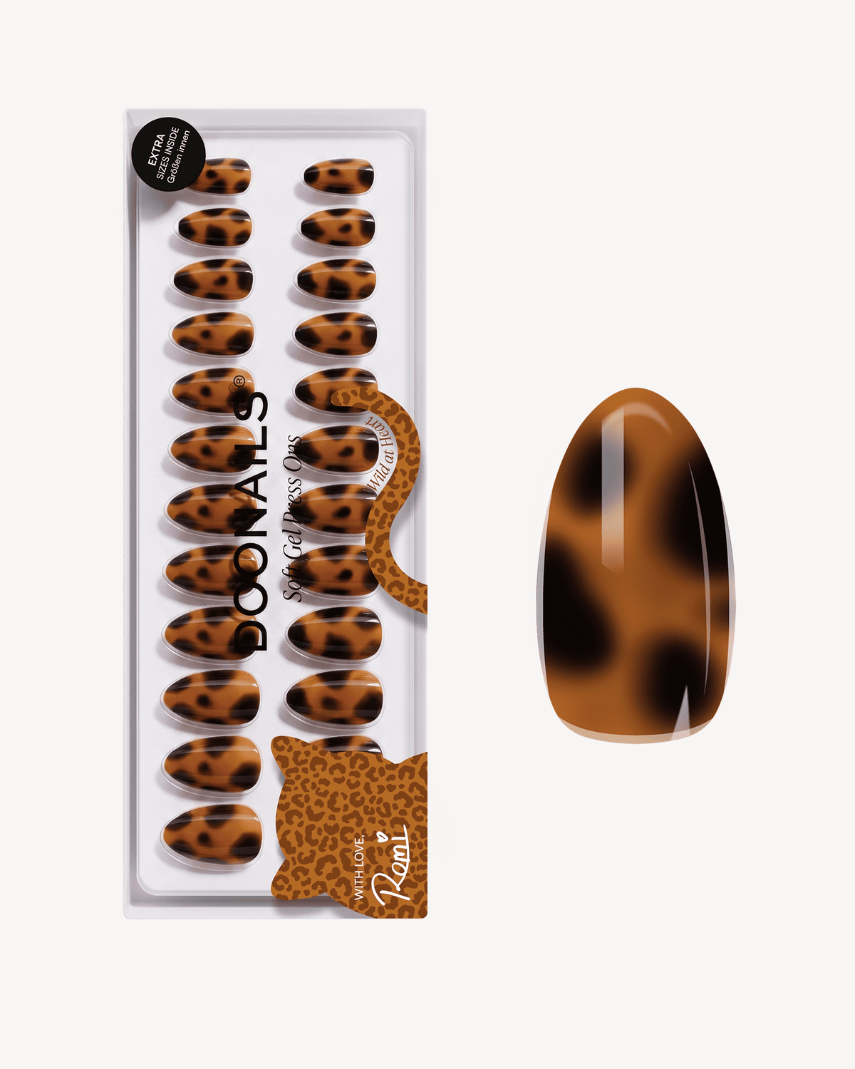 Wild Heart Corte Mandorla Press Ons in Soft Gel