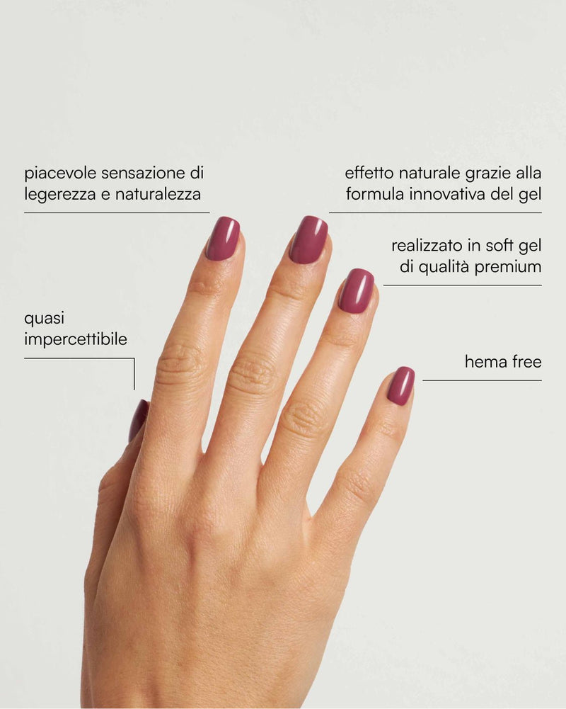 Press Ons in Soft Gel Bubblegum Quadrate Corte - Doonails Italy
