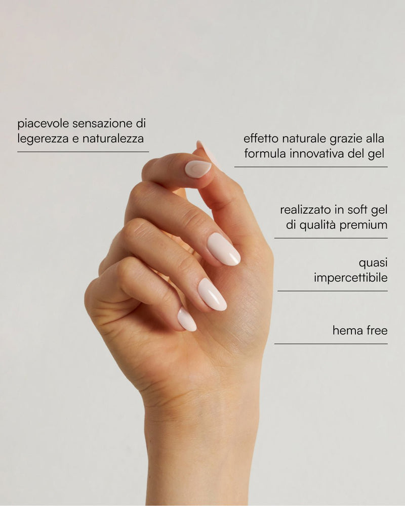 Press Ons in Soft Gel Cheesecake Rotonde Medie - Doonails Italy