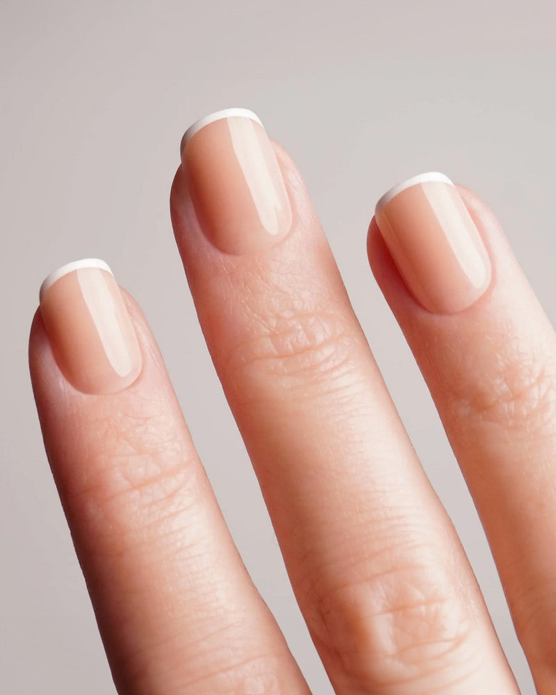 Press Ons in Soft Gel Classic French Quadrate Extra Corte - Doonails Italy
