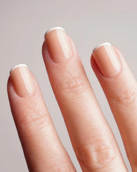 Press Ons in Soft Gel Classic French Quadrate Extra Corte - Doonails Italydoonails