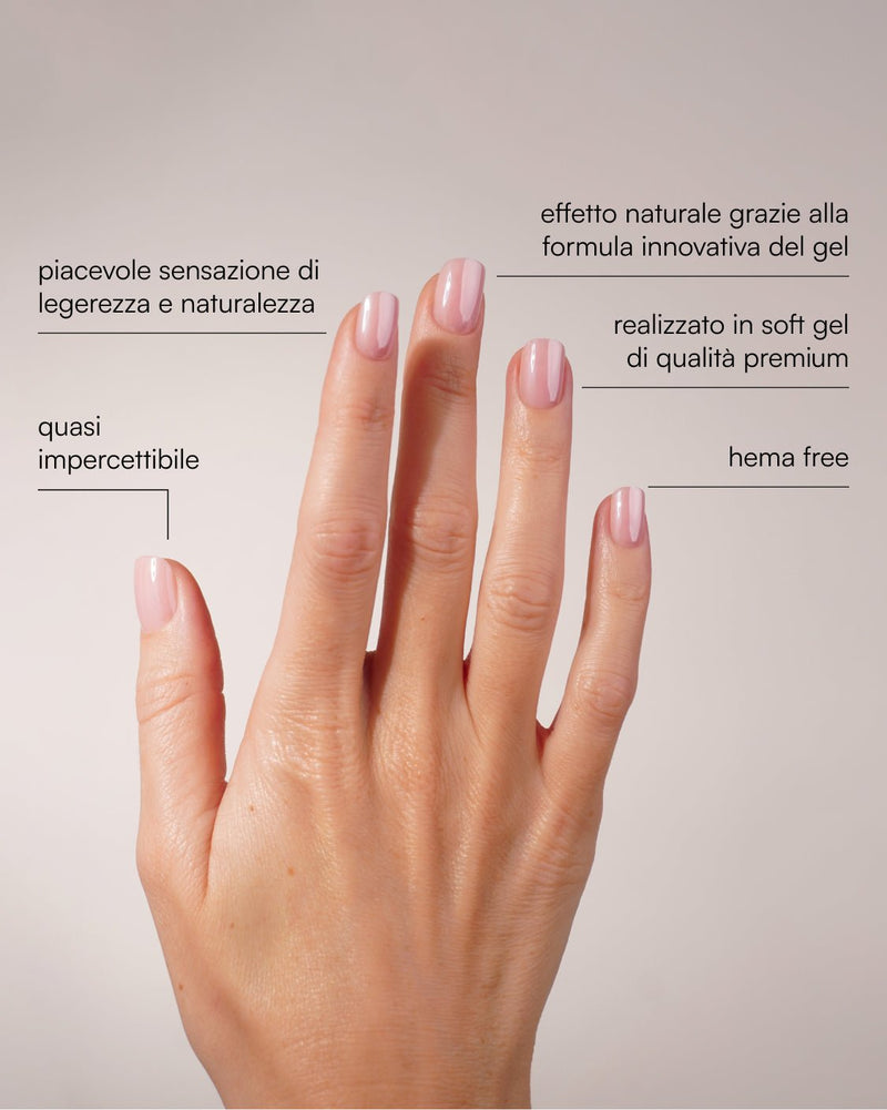 Press Ons in Soft Gel Jetset Quadrate Extra Corte - Doonails Italy